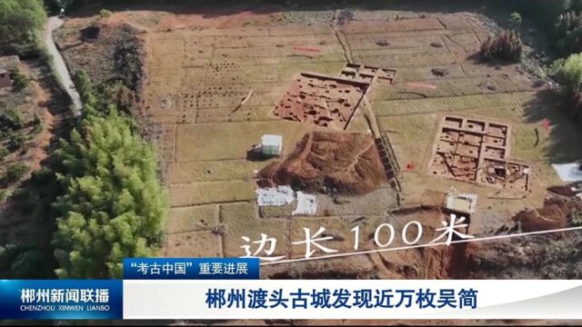 “考古中国”重要进展: 郴州渡头古城发现近万枚吴简