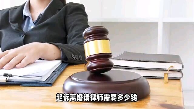 起诉离婚请律师需要多少钱?