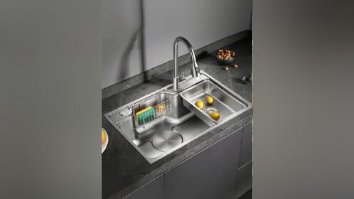 厨房大单槽 家用洗菜盆#厨房水槽 #厨房用品 #加厚304不锈钢水槽