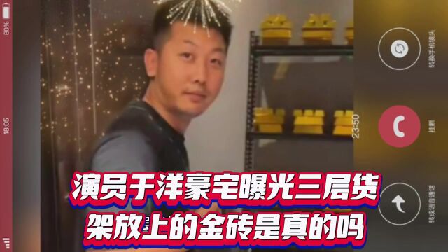 演员于洋豪宅曝光,三层货架上金砖是真的吗