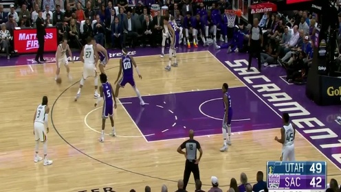 《NBA全场集锦》【原声】爵士123-117国王 米切尔24分爵士7人上双力克国王