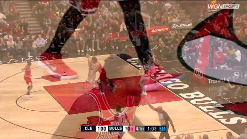 《NBA全场集锦》【原声】骑士104-101公牛 马尔卡宁21＋15拉文错失绝平