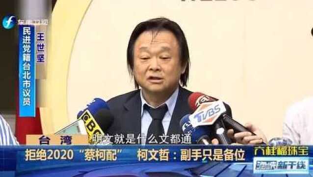 拒绝2020“蔡柯配” 柯文哲:副手只是备位