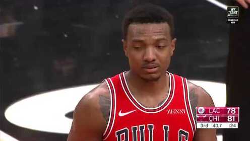 《NBA全场回放》【原声回放】快船vs公牛第3节 拉文起势扭转局面