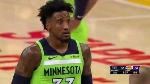 《NBA全场回放》【回放】森林狼vs湖人第2节 詹姆斯助飞浓眉空接暴扣