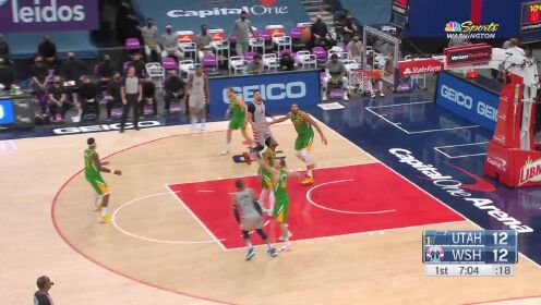 《NBA全场集锦》【原声】爵士122-131奇才 比尔40+威少三双奇才双枪掀翻西部第一