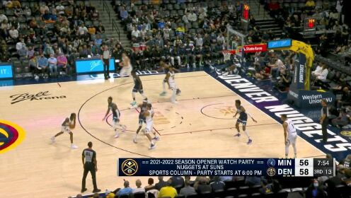 《NBA全场集锦》别忘了身后有黄雀！约基奇空切上篮被唐斯无情大帽