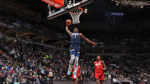 《NBA全场集锦》【球星】爱德华兹vs火箭集锦 29+6一飞冲天战斧劈扣