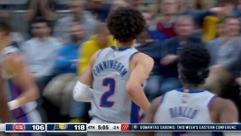 《NBA全场集锦》勒维尔借挡拆一步抛投 坎宁安坦克突破碾压防守