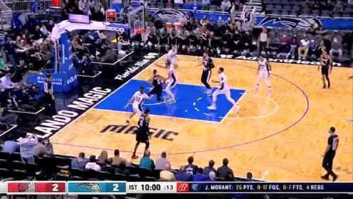《NBA全场集锦》复出之后赶紧一展身手 麦科勒姆招牌中投+三分连取5分