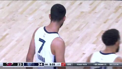 《NBA全场集锦》热火vs灰熊第2节中文解说回放
