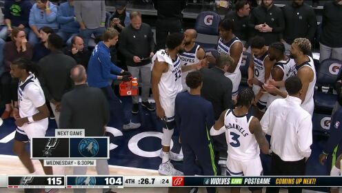 《NBA全场集锦》【回放】马刺vs森林狼第4节中文解说回放