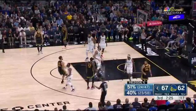 NBA常规赛：森林狼vs勇士第3节中文解说回放