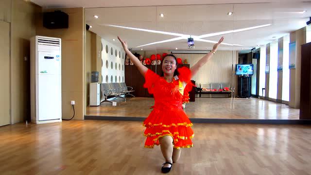 舞灵美娜子广场舞 《中国美》正面 背面演示_腾讯视频