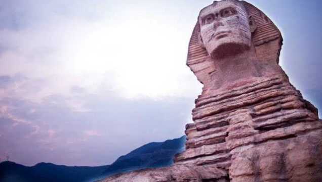 航拍石家庄狮身人面像现状