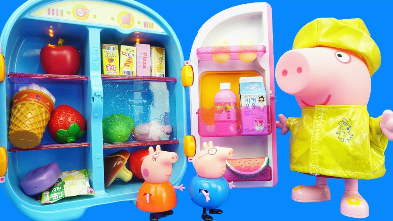 《小猪佩奇》佩奇合集  小猪佩奇的电冰箱过家家玩具