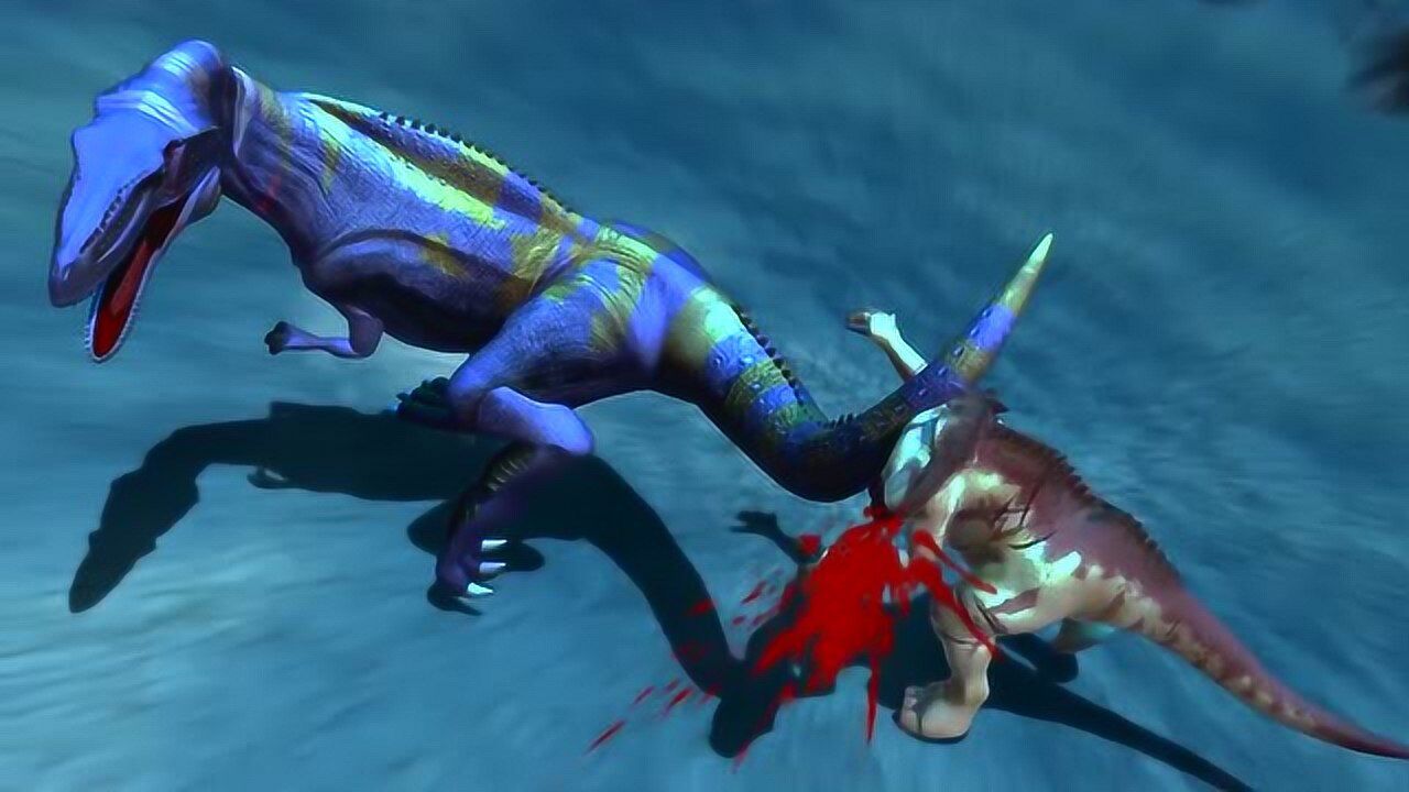 恐龙角斗场激战特效霸王龙被惨虐后爆发