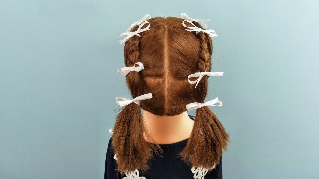 3款适合短发小女孩的经典发型儿童发型扎法视频