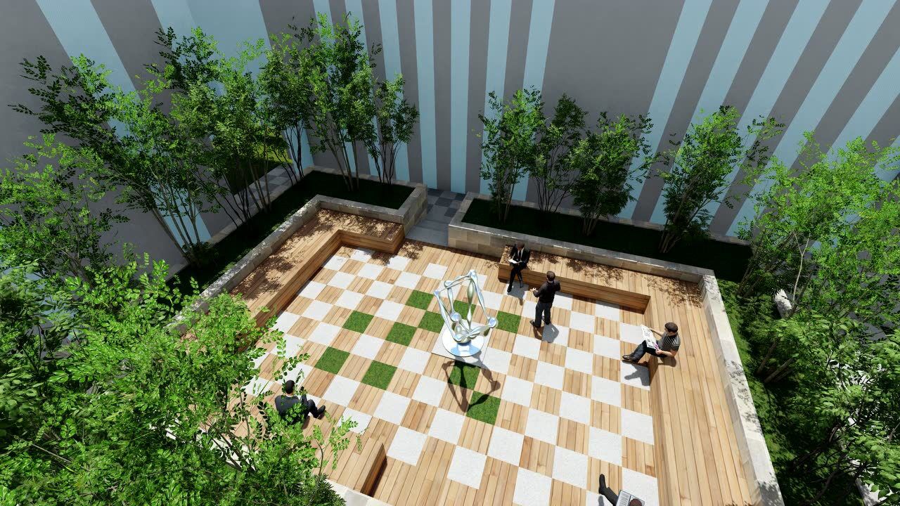 汽车学院室外中庭设计方案三