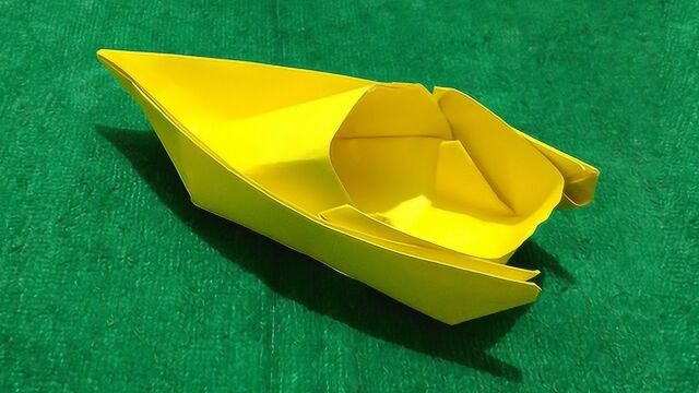 宝宝学折纸:气垫船折纸教程,给孩子一架纸气垫船吧,他会更爱你