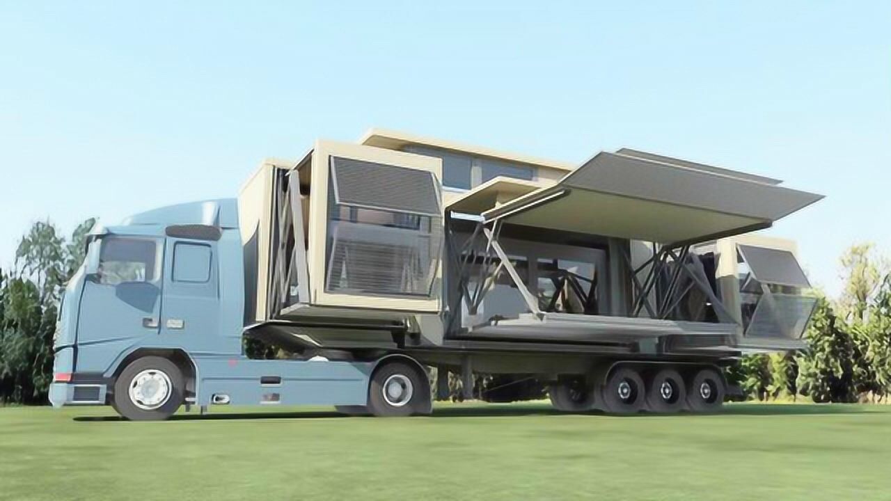 这个神奇集装箱10分钟变身三层别墅去哪都能住大房子