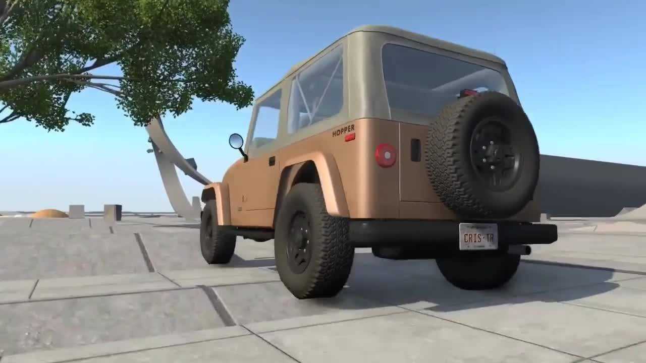 beamng:越野车测试超强悬挂性能,画面够酸爽