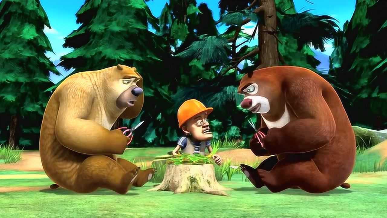 熊出没:熊大熊二居然帮助光头强制作森林明信片