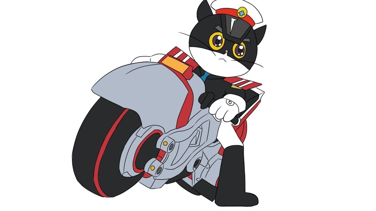 帅气的黑猫警长骑摩托儿童亲子简笔画_腾讯视频