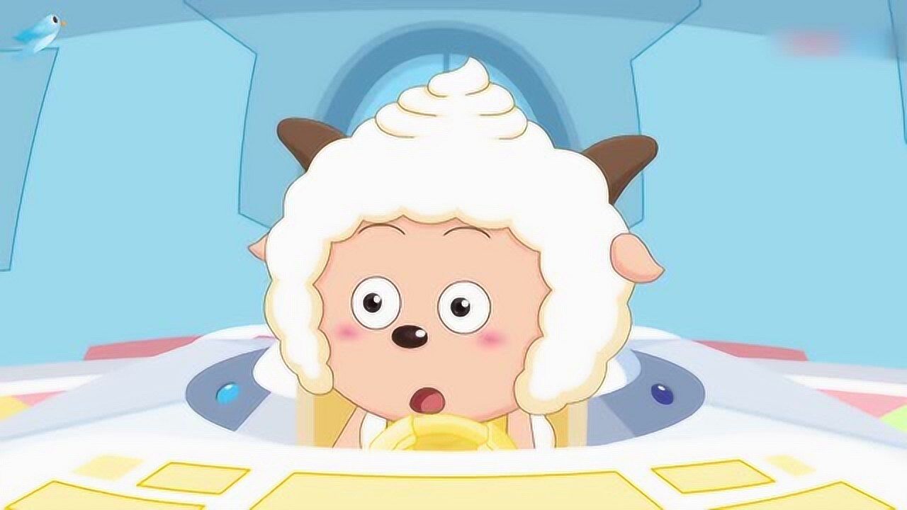 喜羊羊与灰太狼之奇幻天空岛:懒羊羊惊讶的小眼神在看什么呢