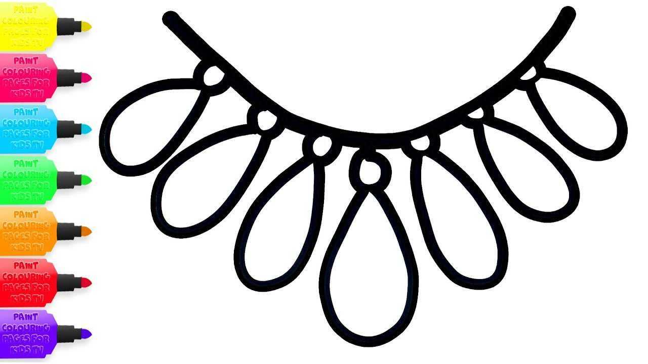 趣味简笔画画漂亮项链