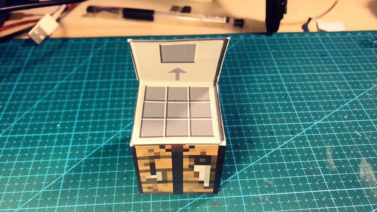 纸模diy我的世界用纸做一个我的世界工作台