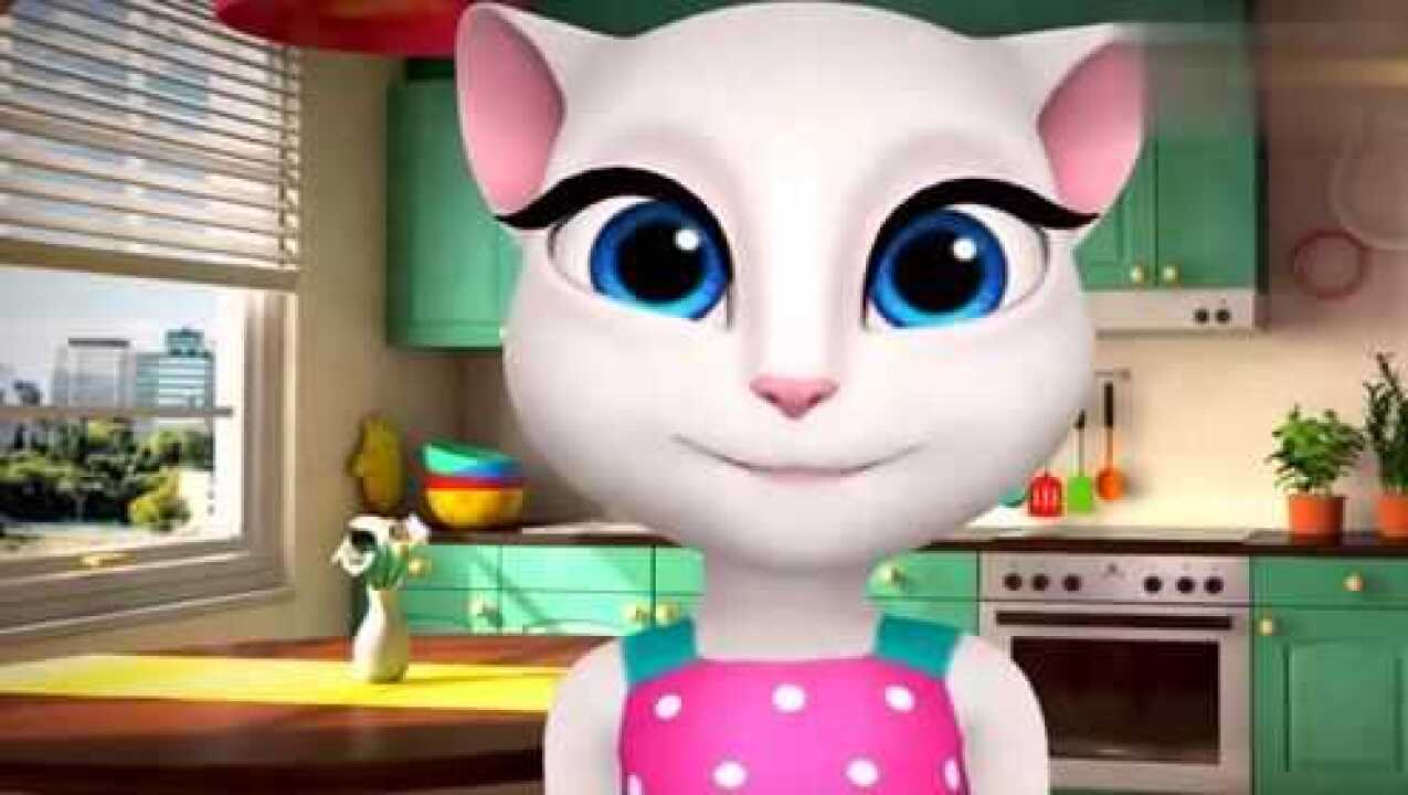 会说话的汤姆猫安吉拉的蛋糕大餐看上去好好吃哦