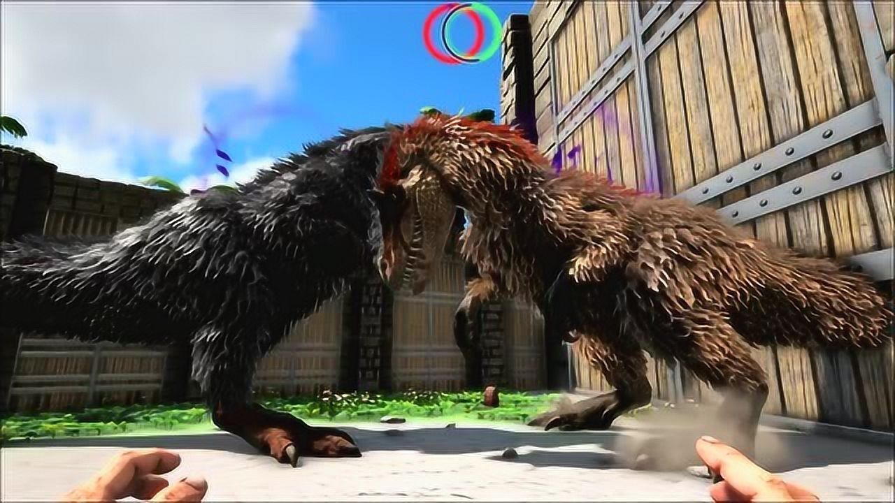 方舟生存进化-vs系列 1000级羽暴龙vs1000级霸王龙