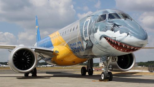 E190-E2支线客机，巴航工业“飞天狂鲨”出战范堡罗