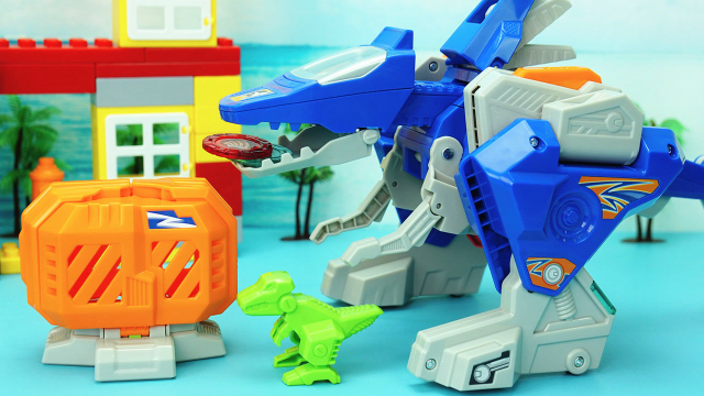 伟易达变形恐龙玩具 会变飞机还会说话唱歌的大号棘背龙