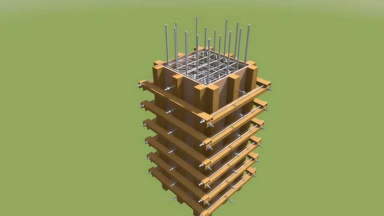 bim柱子施工动画