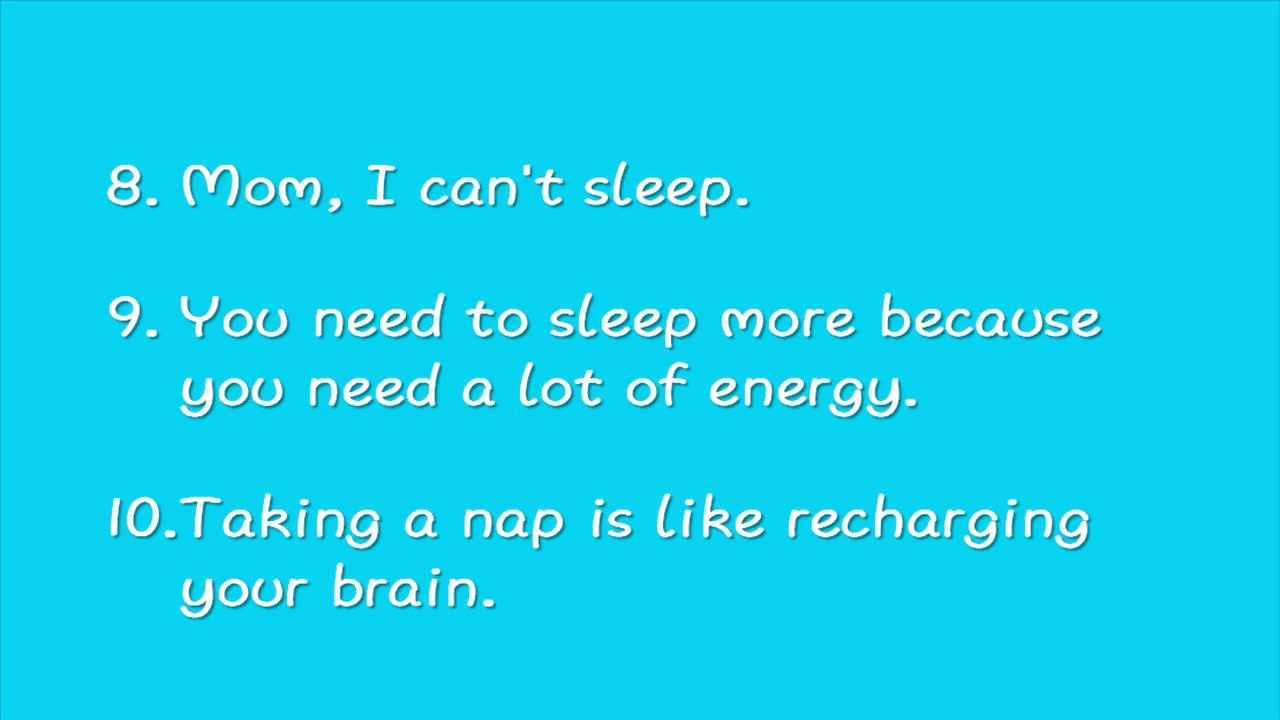 【亲子英语】take a nap 睡午觉