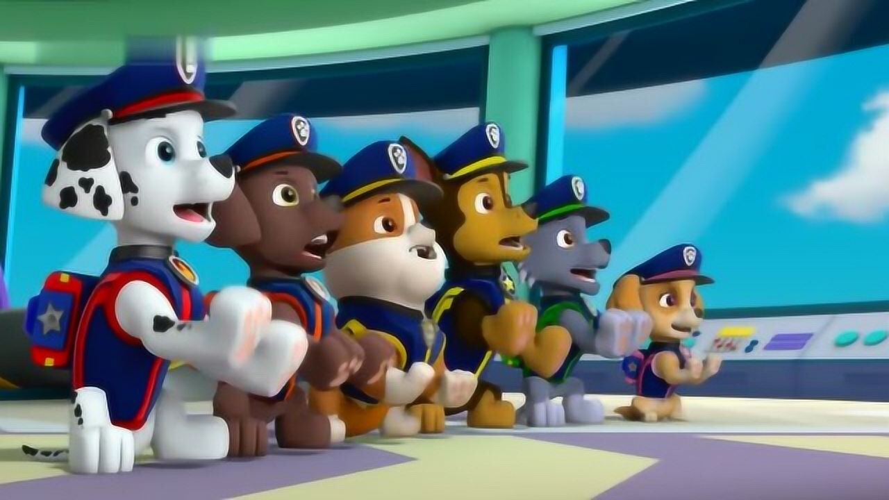 汪汪队立大功5:狗狗们穿上警察制服这次紧急出动,好酷哦