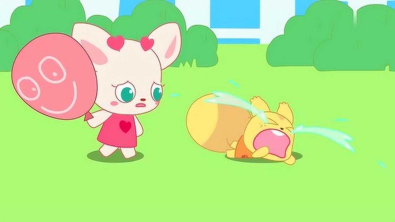 小鹿杏仁儿: 果果的气球被卡在了树上