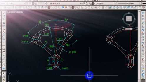 cad二维实例视频：图层应用及绘制相切圆弧