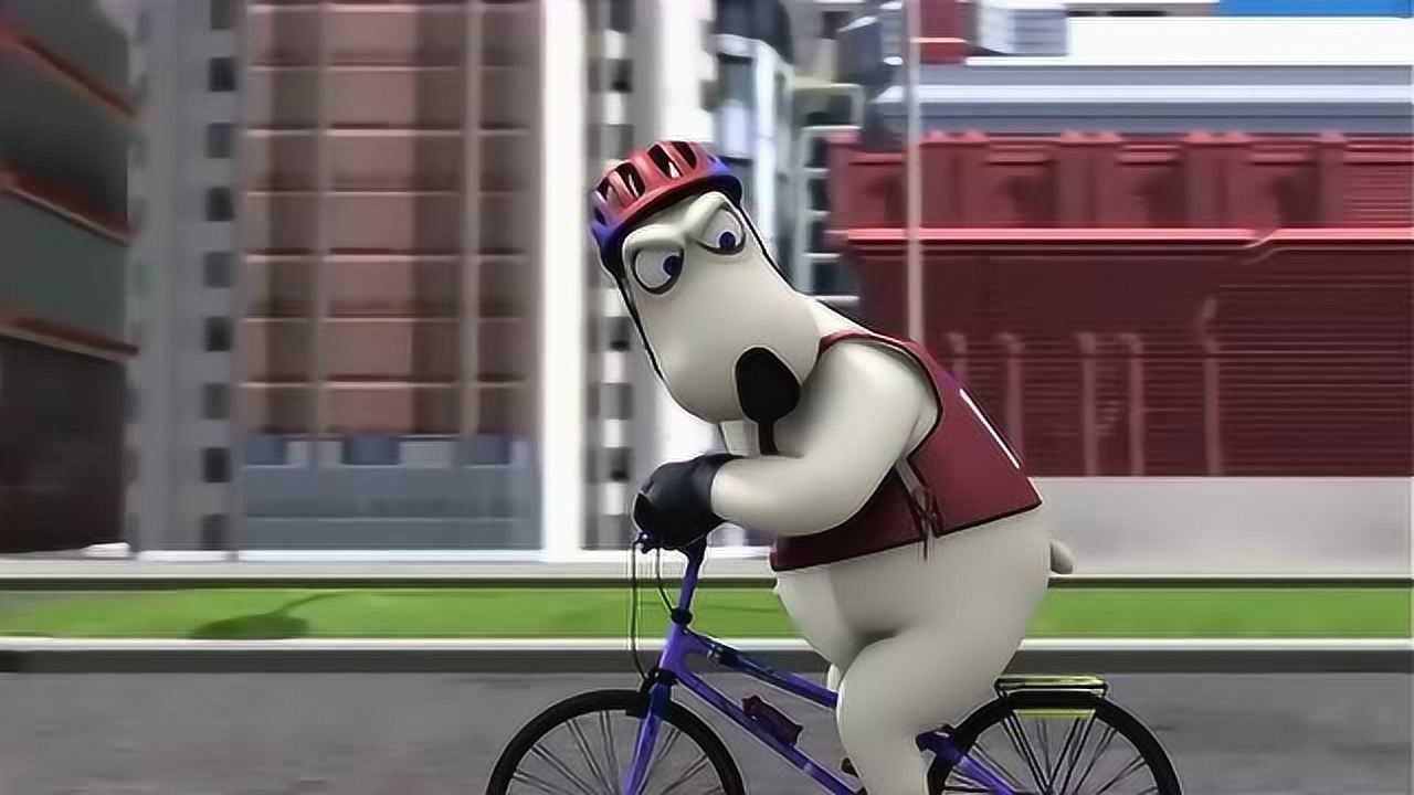 倒霉熊 第三部:倒霉熊的自行车车轮被绳子缠住了