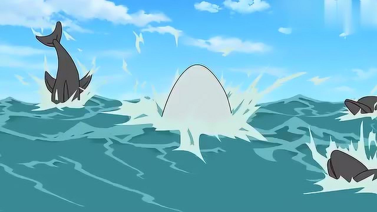 海尔兄弟,鲨鱼又回来了,克鲁德掉进海里,最后海豚救了他们