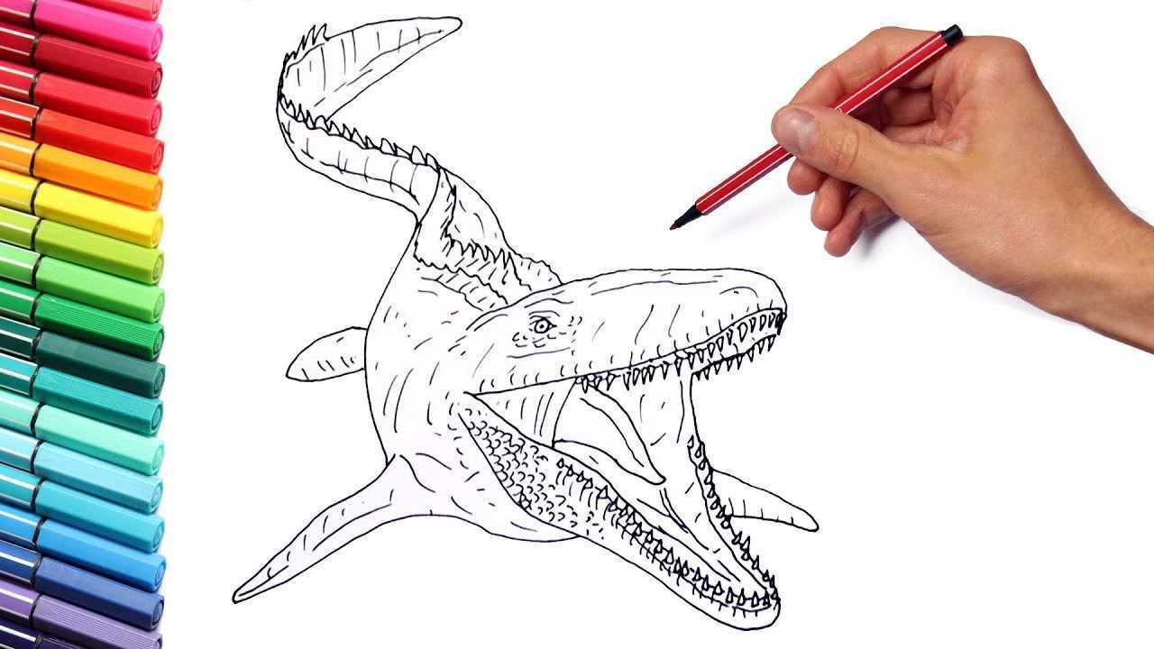 巨型鲨鱼怎么画远古图片