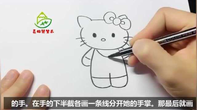 简笔画/HelloKitty一只没有嘴巴的猫