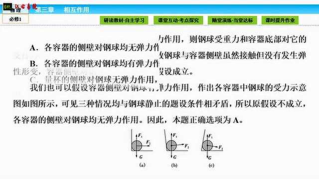 高中物理 57弹力有无的判断方法 必修一