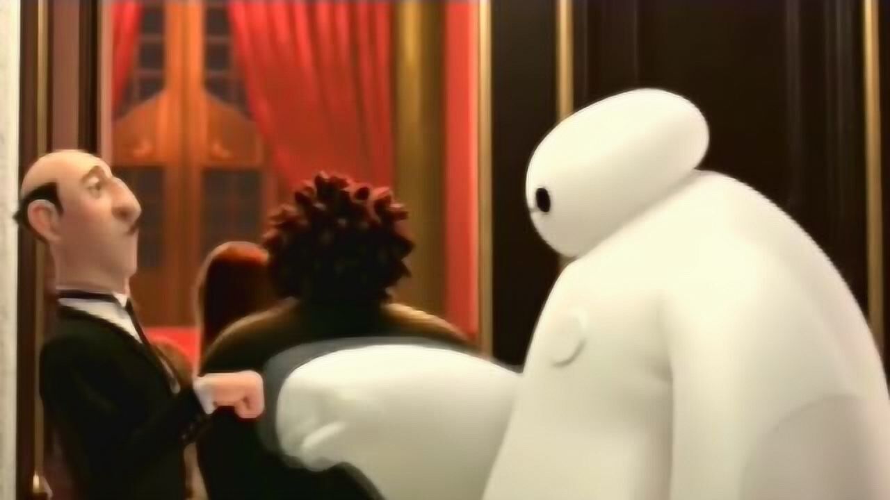 超能陆战队:大白和小宏建立友谊,碰拳的时候太萌了