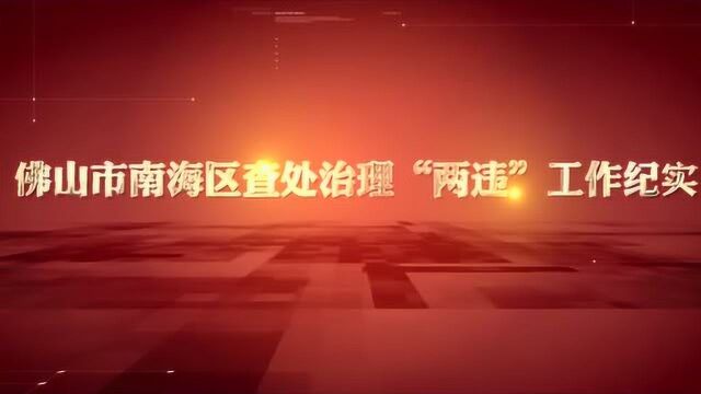 佛山市南海区查处治理“两违”工作纪实片2018