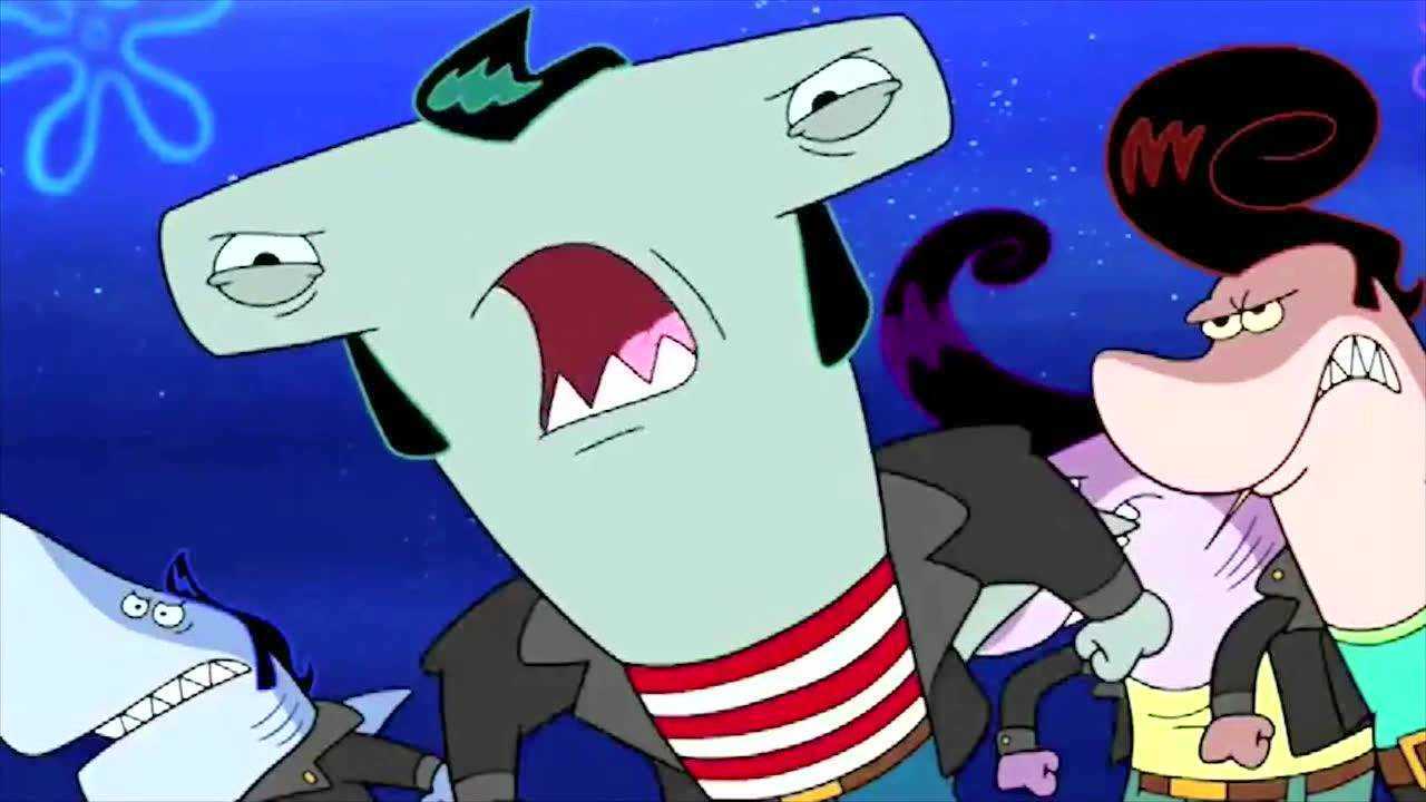 海绵宝宝:海绵宝宝竟敢惹怒鲨鱼大王,鲨鱼发威了