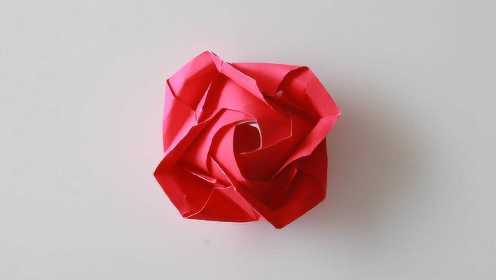 如何折叠一朵漂亮的玫瑰花送给最爱的人，玫瑰花折纸教程