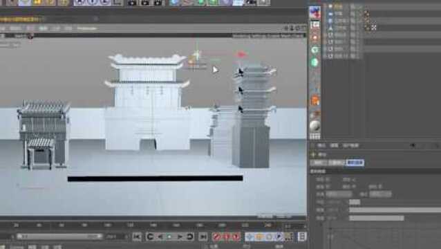 C4D视频教程——神话老师C4D教程 C4D古风场景搭建教程